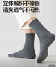 京东京造【100%纯棉10A抗菌】春夏袜子男防臭透气休闲商务中筒袜 黑灰 实拍图