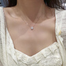 AIOSC超闪方形锆石吊坠项链女2024年新款ins时尚小众设计感高级锁骨链 方块闪钻项链【银色款】 实拍图