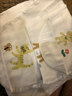 全棉时代婴儿隔汗巾纱布吸汗儿童宝宝开学幼儿园纯棉垫背小熊小鹿小猫3条 实拍图