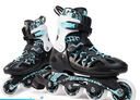 美洲狮（COUGAR ）成人可调码数轮滑鞋直排轮溜冰鞋 黑蓝L码 实拍图