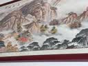 良品大师牡丹花装饰画家和万事兴新中式客厅沙发背景墙画书房花开富贵挂画 花开富贵A15 70*190cm宣纸锦绫+有机玻璃+红褐色实木框（热卖款） 实拍图