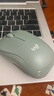 罗技（Logitech）M221 轻音鼠标 无线鼠标 办公鼠标 对称鼠标 带无线微型接收器 薄荷绿 实拍图