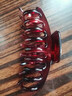 曌璇 日韩头饰韩版简约发夹大号抓夹耐摔洗澡发抓夹盘发爪发卡头饰 J078酒红色 实拍图