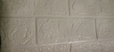墙纸自粘卧室温馨3D立体墙贴壁纸背景墙面泡沫砖装饰防水防潮贴纸 仿墙砖EVA壁纸  白（10片装） 70cm*77cm 实拍图
