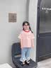 班喜迪女童短袖t恤夏季2026新款儿童半袖上衣洋气时髦宝宝衣服夏装童装 粉小猫 100 实拍图
