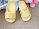 朴西新款EVA踩屎感厚底拖鞋女士居家室内情侣拖鞋男 黄色 39-40 实拍图
