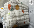 洁丽雅（Grace）A类纯棉6层纱布小毛巾3条装宝宝童巾婴儿洗脸洗澡巾柔软口水巾 实拍图