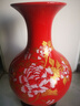 悦灵美 景德镇陶瓷器中国红花瓶摆件中式酒柜装饰品客厅书房插花工艺品 中国红牡丹赏瓶 实拍图