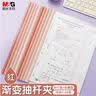 晨光（M&G）文具 10只渐变色抽杆文件夹A4透明简历夹学生专用试卷收纳整理夹加厚资料夹档案夹ADM945M8C 实拍图