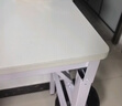 电脑桌子书桌家用办公桌简易学习写字桌长方形培训桌长条桌折叠 暖白色80*50*75白架单层加杠 实拍图