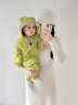 G.duck童装婴儿衣服春秋季2026新款新生儿连体衣兔子刺绣冲锋衣外出服宝 LZ25107绿色 90cm 尺码1~2岁【 80-90cm】 实拍图