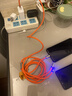 麦现120W快充线三合一数据线typec适用苹果华为vivoppo小米充电器三头车载6A超级快充安卓充电线一拖三 三合一套装【120W头+线】橙色 加粗版【1.8米】锌合金口 实拍图