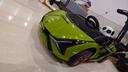 星辰皓兰博基尼儿童电动车四轮玩具可坐人小孩宝宝婴儿遥控汽车闪电SIAN 绿色四驱+遥控+摇摆+皮座+软轮 实拍图