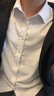 罗蒙（ROMON）【竹纤维】长袖衬衫男士商务职业白衬衫抗皱免烫衬衣男白色XL 实拍图