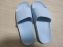 网易严选 EVA不臭脚玩趣彩虹拖鞋男女夏季浴室防滑情侣居家四季休闲 浅蓝色 37-38 女M 实拍图