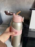 cica吸管保温杯孕产妇专用躺着喝水杯女款316不锈钢卧床老人水杯壶子 金粉世家500ml【带重力球】 实拍图