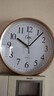 康巴丝（Compas）挂钟 创意简约钟表客厅石英钟表挂墙时钟 c2855 咖木色 26cm直径 实拍图