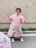 牧萌儿童雨衣带书包位男童女童女孩加长全身学生雨披 粉独角兽 3XL 实拍图