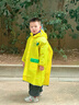 牧萌儿童雨衣带书包位男童女童女孩加长全身学生雨披 黄色恐龙 2XL 实拍图