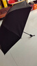 出行必备 晴雨两用简约隔热双人雨伞防紫外线遮阳防晒伞自动大号 8骨黑胶手动（黑色） 实拍图
