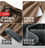真维斯（Jeanswest）休闲裤男2025冬季新款潮牌简约加绒加厚直筒裤男士雪尼尔阔腿裤 实拍图