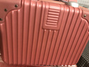 袋鼠 行李箱女高颜值子母行李箱化妆箱大容量行李箱女学生韩版拉杆箱 子母箱铝框款【玫瑰金】 26【贴纸+可坐人】 实拍图