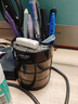 得力（deli）三层多功能办公笔筒 创意桌面收纳盒 办公学习用品 黑色9147 实拍图