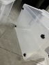 禧天龙塑料衣物收纳箱玩具整理箱车载储物箱55L 透明 1个装 带轮 实拍图