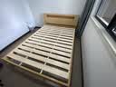 图柔【顺丰闪发】床实木床现代简约双人床主卧大床单人床出租床 单床+20CM弹簧床垫 1.5*2米 框架结构 实拍图