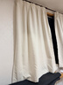 铭聚布艺（MINGJU）遮光成品窗帘布遮阳帘双面雪尼尔珍珠奶白挂钩式1.5*1.7高1片 实拍图