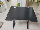 甄严选电脑桌台式电竞桌椅套装组合桌子办公家用桌学习桌书房书桌写字桌 【黑架+黑碳纤纹面】单桌80*60 实拍图