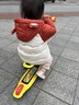 babycare儿童滑板车2-6岁二合一折叠童车重力转向宝宝可坐生日礼物 洛克黄 实拍图