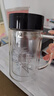 富光双层玻璃杯商务泡茶杯子 大容量男女耐热办公水杯带把黑色320ml 实拍图