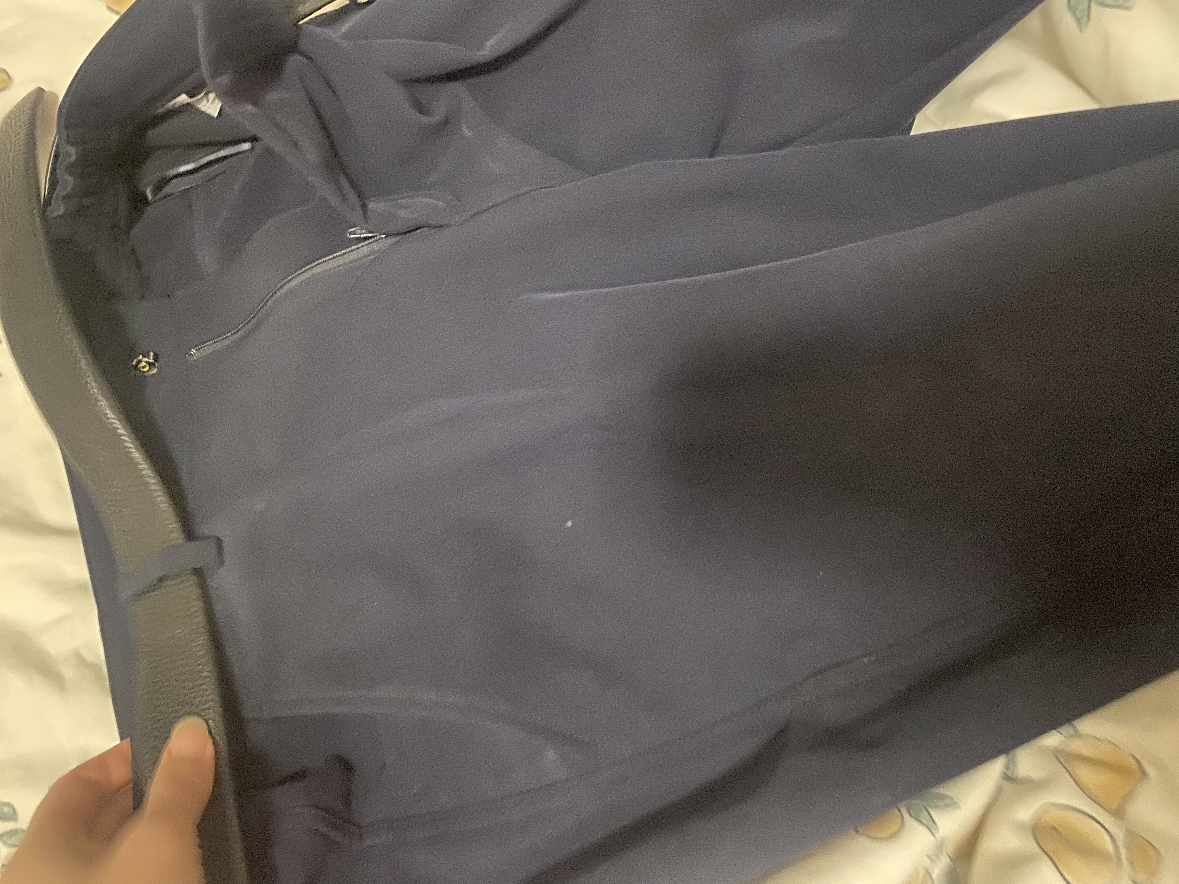 京东京造【秒出门】加绒男士休闲裤子男裤春秋西裤直筒通勤 藏青色 XL 实拍图