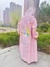 牧萌儿童雨衣带书包位男童女童女孩加长全身学生雨披 粉独角兽 4XL 实拍图