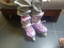 斯威（SWAY）轮滑鞋儿童溜冰鞋男女童初学套装中小学滑轮滑冰旱冰鞋成人直排轮 莫紫八轮全闪+头盔护具+一体支架 L (适合12岁-成人)平时鞋码36-41 实拍图