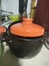 康舒（KANGSHU） 大容量砂锅炖锅家用耐高温陶土沙锅明火燃气陶土煲煮粥煲石锅 橙4.5L+1.1L(4-6人)破损补发 实拍图
