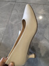 意尔康女鞋细跟通勤工作鞋浅口时装高跟鞋单鞋女春秋 26902W米白37 实拍图