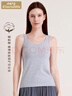 小护士 女士背心纯棉质工字透气女式吊带背心打底衫 麻灰 M(165/95) 实拍图