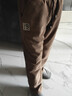 真维斯（Jeanswest）休闲裤男2025冬季新款潮牌简约加绒加厚直筒裤男士雪尼尔阔腿裤 实拍图