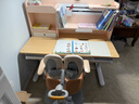 爱果乐（IGROW）学习桌儿童书桌电脑桌书架书柜一体写字桌实木书桌椅儿童学习桌椅 1m几何猫J2+童星椅9Pro 双光源全光谱集成护眼 实拍图