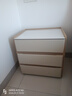 【京喜甄选】床头柜家用卧室简约现代小柜子抽屉式收纳柜置物柜 卡其+米灰 宽50+深40+高50（cm） 实拍图