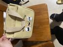 鹏境帆布手提包外出简约小巧饭袋包立体手拎包通勤加厚上班便当宝妈 搞怪小熊小方包【卡其色】 实拍图