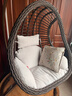 紫叶（ziye） 吊篮藤椅鸟巢秋千室内成人吊床摇椅庭院阳台摇篮椅吊篮吊椅 升级加粗款象牙白【配地毯坐垫】 实拍图