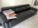 卡尔适黑色真皮沙发客厅2026新款小户型调节大象耳朵意式直排沙发花弄影 2.8米多人位（头靠可调节） 【旗舰版·云端坐感】2.8mm加厚半青头层牛皮 实拍图
