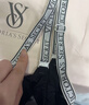 维多利亚的秘密 维密logo舒适字母肩带文胸女士T恤隐形无痕内衣女豹纹 54A2黑色-无钢圈 11221457 70B （32B） 实拍图