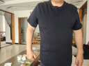 京东京造【已售300w件】男士t恤短袖男女同款衣服男装春夏打底衫 藏蓝 3XL 实拍图