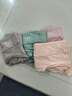 美·雅·挺女士内裤中腰100%纯棉裆石墨烯抗菌收腹提臀女式无痕三角短裤头 中腰石墨烯抑菌(肤+豆+绿+卡) 4条 L 【适合80-105斤】 实拍图