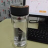 富光男女士双层玻璃杯 高硼硅玻璃304茶隔水杯子 带茶隔泡茶杯500ml 实拍图