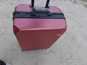欧遥行李箱男铝框密码拉杆箱子韩版潮流大容量可登机女旅行皮箱次日达 酒红【黑框款-升级带充电口】 28英寸 -出国旅游超大容量行李箱 实拍图